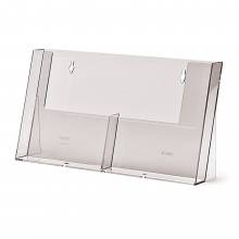 Portafolletos doble de sobremesa horizontal (A5)