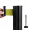 Poste separador negro con cinta extensible (cinta amarilla) - 3