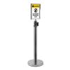 Porta letreros para poste Negro, para Barrera Flexi Belt Post Economy - 4