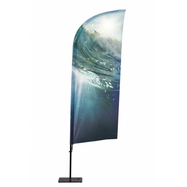 Bandera Publicitaria Aluminio tipo Vela 360 cm Altura Total con Bolsa de Lujo