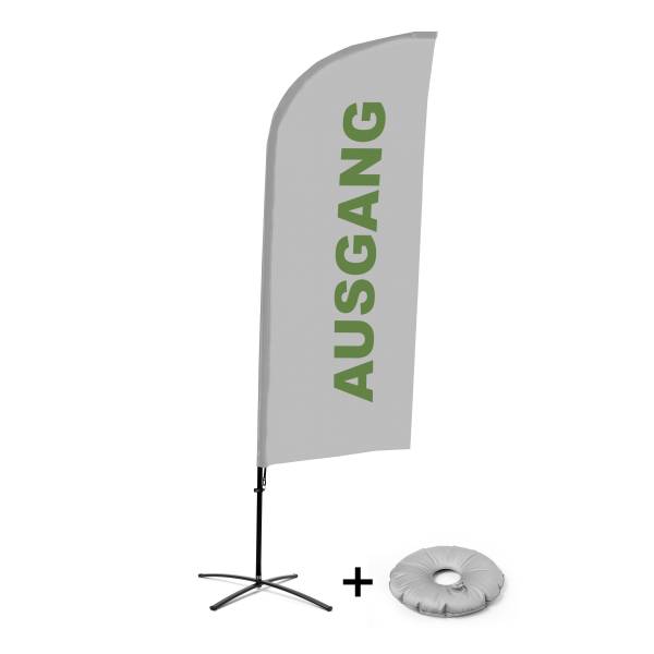 Bandera Aluminio Vela Kit Completo Salida Gris Alemán Base Cruz