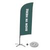 Bandera Aluminio Vela Kit Completo Firme Aquí Gris Inglés - 1