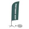 Bandera Aluminio Vela Kit Completo Regístrese Aquí Gris Francés - 2