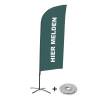 Beach Flag Alu Wind Set 310 With Water Tank Design Sign In Here - 3