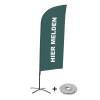 Bandera Aluminio Vela Kit Completo Firme Aquí Gris Inglés - 3