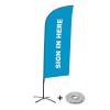 Bandera Aluminio Vela Kit Completo Firme Aquí Azul Holandés - 4