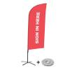 Bandera Aluminio Vela Kit Completo Regístrese Aquí Rojo Alemán ECO - 7