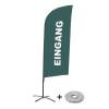 Bandera Aluminio Vela Kit Completo Entrance Gris Francés Base Cruz - 2