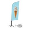 Bandera Aluminio Vela Kit Completo Helado Base Cruz - 1