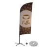 Bandera Aluminio Vela Kit Completo Café Inglés ECO - 1