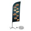 Beach Flag Alu Wind Set 310 With Water Tank Design Bread - 1