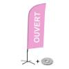 Bandera Aluminio Vela Kit Completo Abierto Rosa Inglés - 1