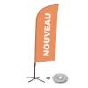 Bandera Aluminio Vela Kit Completo Nuevo Naranja Francés - 6