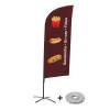 Bandera Aluminio Vela Kit Completo Bocadillos Francés Base Cruz - 1