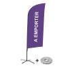 Bandera Aluminio Vela Kit Completo Comida para Llevar Naranja Francés - 5