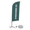 Bandera Aluminio Vela Kit Completo Firme Aquí Azul Inglés - 12