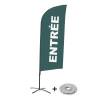 Bandera Aluminio Vela Kit Completo Entrance Gris Francés Base Cruz - 12