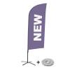 Bandera Aluminio Vela Kit Completo Nuevo Púrpura Francés - 16