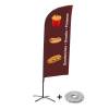 Bandera Aluminio Vela Kit Completo Bocadillos Inglés Base Cruz - 3