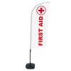 Beach Flag Alu Wind Set 310 With Water Tank Design First Aid - 1