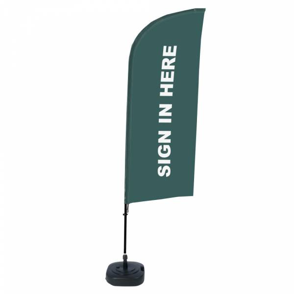 Beach Flag Alu Wind Set 310 With Water Tank Design Sign In Here
