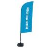 Bandera Aluminio Vela Kit Completo Firme Aquí Azul Inglés - 22