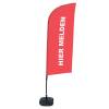 Bandera Aluminio Vela Kit Completo Regístrese Aquí Rojo Inglés Base Cruz - 28