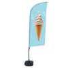 Beach Flag Alu Wind Set 310 With Water Tank Design Ice Cream - 0