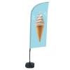 Beach Flag Alu Wind Set 310 With Water Tank Design Ice Cream - 2