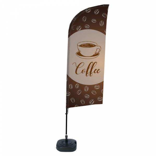 Bandera Aluminio Vela Kit Completo Café Inglés ECO