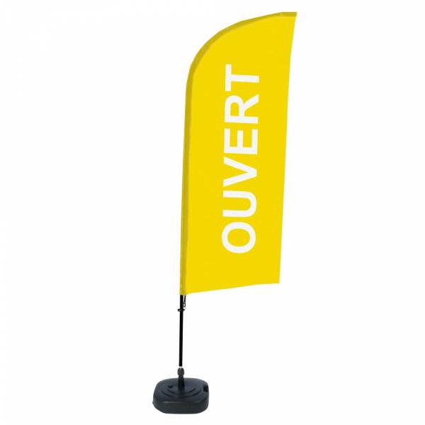 Bandera Aluminio Vela Kit Completo Abierto Amarillo Francés