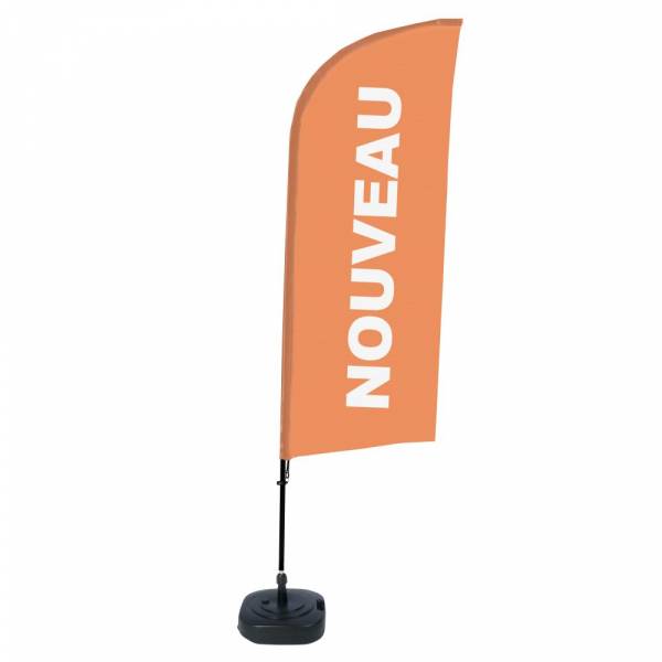 Bandera Aluminio Vela Kit Completo Nuevo Naranja Francés
