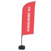 Bandera Aluminio Vela Kit Completo Firme Aquí Rojo Inglés - 30