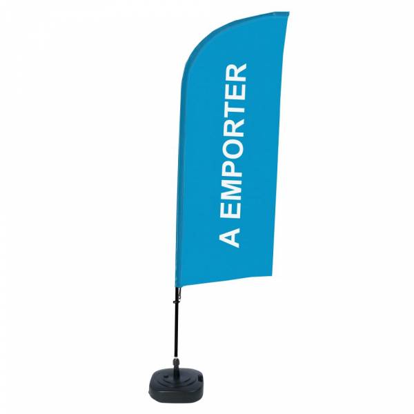 Bandera Aluminio Vela Kit Completo Comida para Llevar Azul Francés