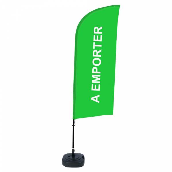 Bandera Aluminio Vela Kit Completo Comida para Llevar Verde Francés