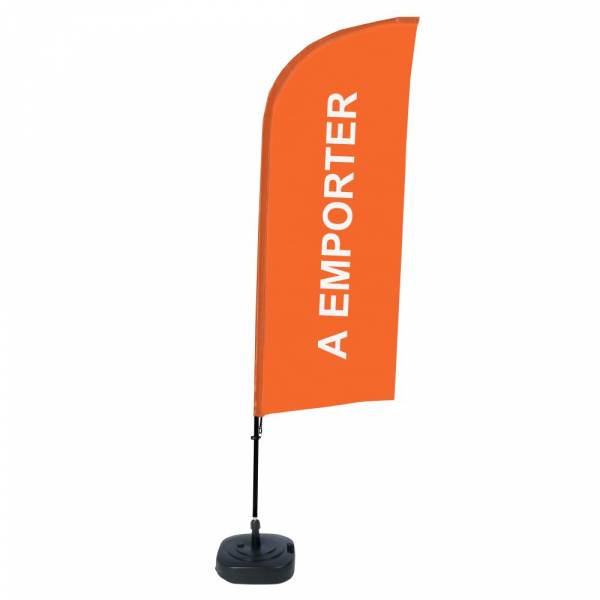 Bandera Aluminio Vela Kit Completo Comida para Llevar Naranja Francés