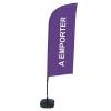 Bandera Aluminio Vela Kit Completo Comida para Llevar Morado Francés - 14