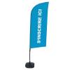 Bandera Aluminio Vela Kit Completo Firme Aquí Azul Inglés - 31