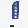 Ensemble Complet De Beach Flag Alu Vent Centre de dépistage Covid-19 Bleu Allemand ECO - 1