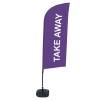 Bandera Aluminio Vela Kit Completo Comida para Llevar Morado Francés - 15