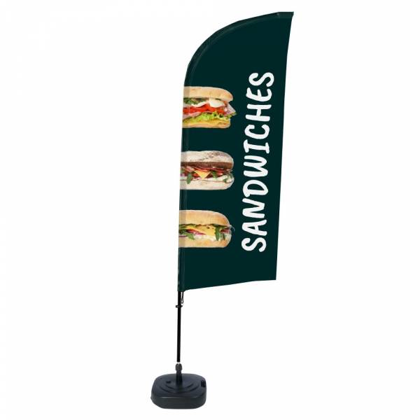 Bandera Aluminio Vela Kit Completo Sandwiches Inglés