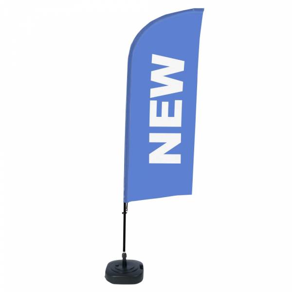 Bandera Aluminio Vela Kit Completo Nuevo Azul Inglés