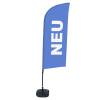 Bandera Aluminio Vela Kit Completo Nuevo Azul Inglés - 32