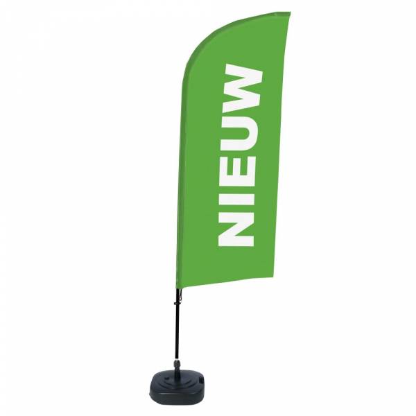 Bandera Aluminio Vela Kit Completo Nuevo Verde Holandés