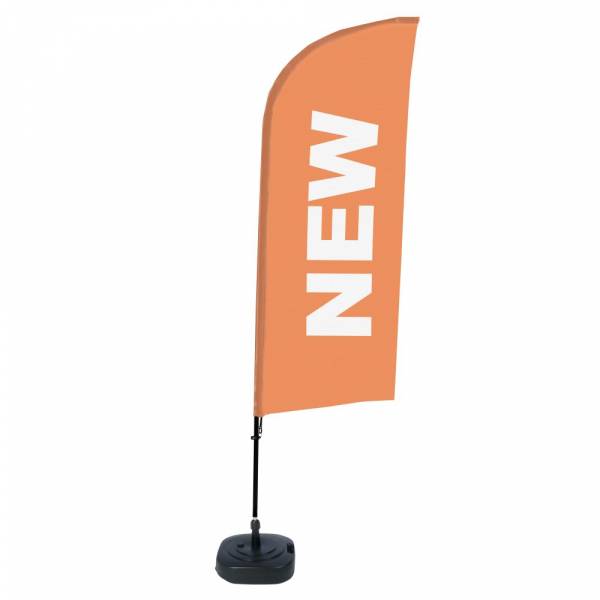 Bandera Aluminio Vela Kit Completo Nuevo Naranja Inglés ECO