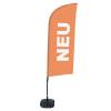 Bandera Aluminio Vela Kit Completo Nuevo Naranja Francés - 62