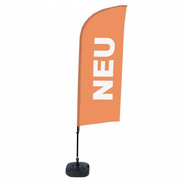 Bandera Aluminio Vela Kit Completo Nuevo Naranja Alemán