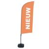 Bandera Aluminio Vela Kit Completo Nuevo Naranja Francés - 64