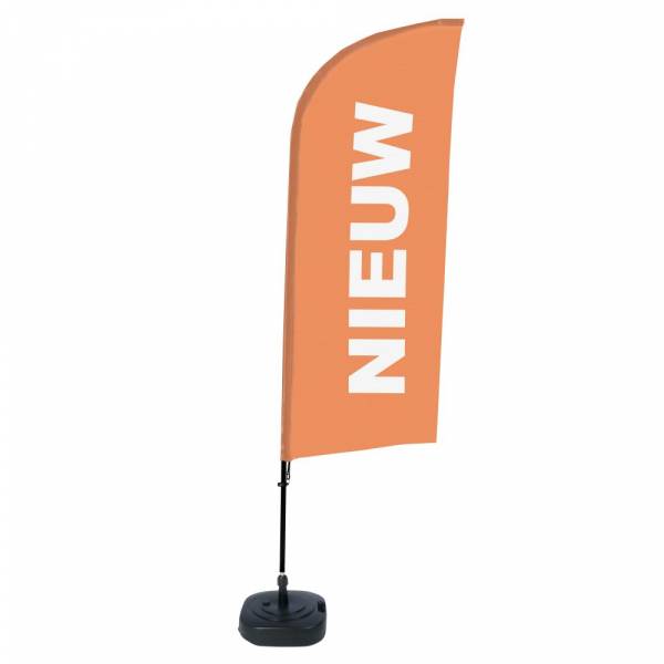 Bandera Aluminio Vela Kit Completo Nuevo Naranja