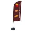 Bandera Aluminio Vela Kit Completo Bocadillos Inglés Base Cruz - 6